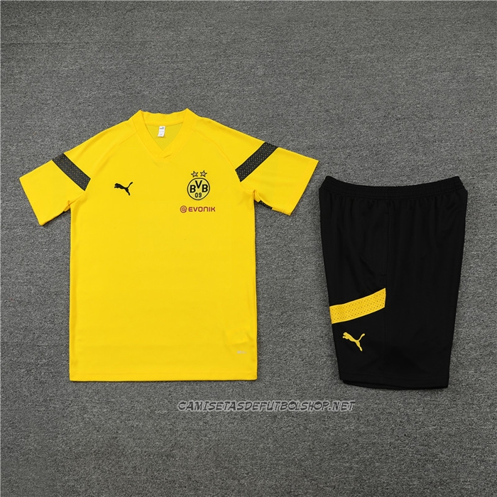 Chandal del Borussia Dortmund 22-23 Manga Corta Amarillo - Pantalon Corto